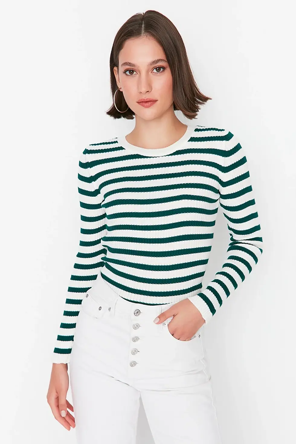 Striped Knitwear Sweater