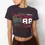 Thumbnail: 100% Cotton Slogan Printed Fitted/Fitted Crop Knitted T-Shirt