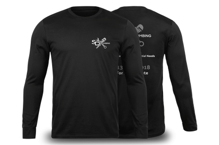 Custom SD Plumbing Moisture Wicking Long Sleeve Tee