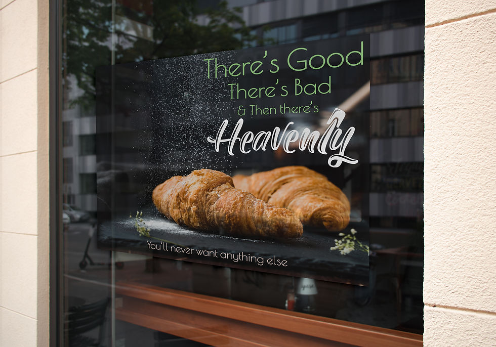 Heavenly Bakes Window ad