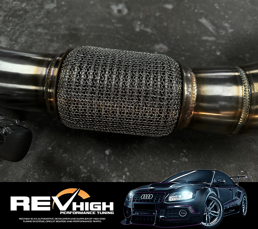 Thumbnail: Catless Decat Performance Downpipe for 2014+ Audi S3 Golf R MK7 2.0L Turbo HEAT
