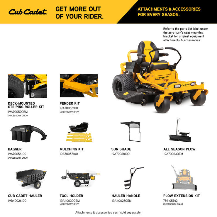 Thumbnail: Cub Cadet Ultima Series ZT2 60 - Zero Turn Lawn Mower