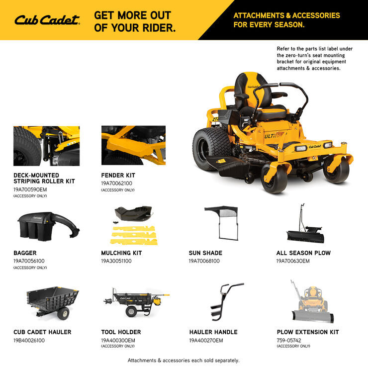 Thumbnail: Cub Cadet Ultima Series ZT2 54 - Zero Turn Lawn Mower