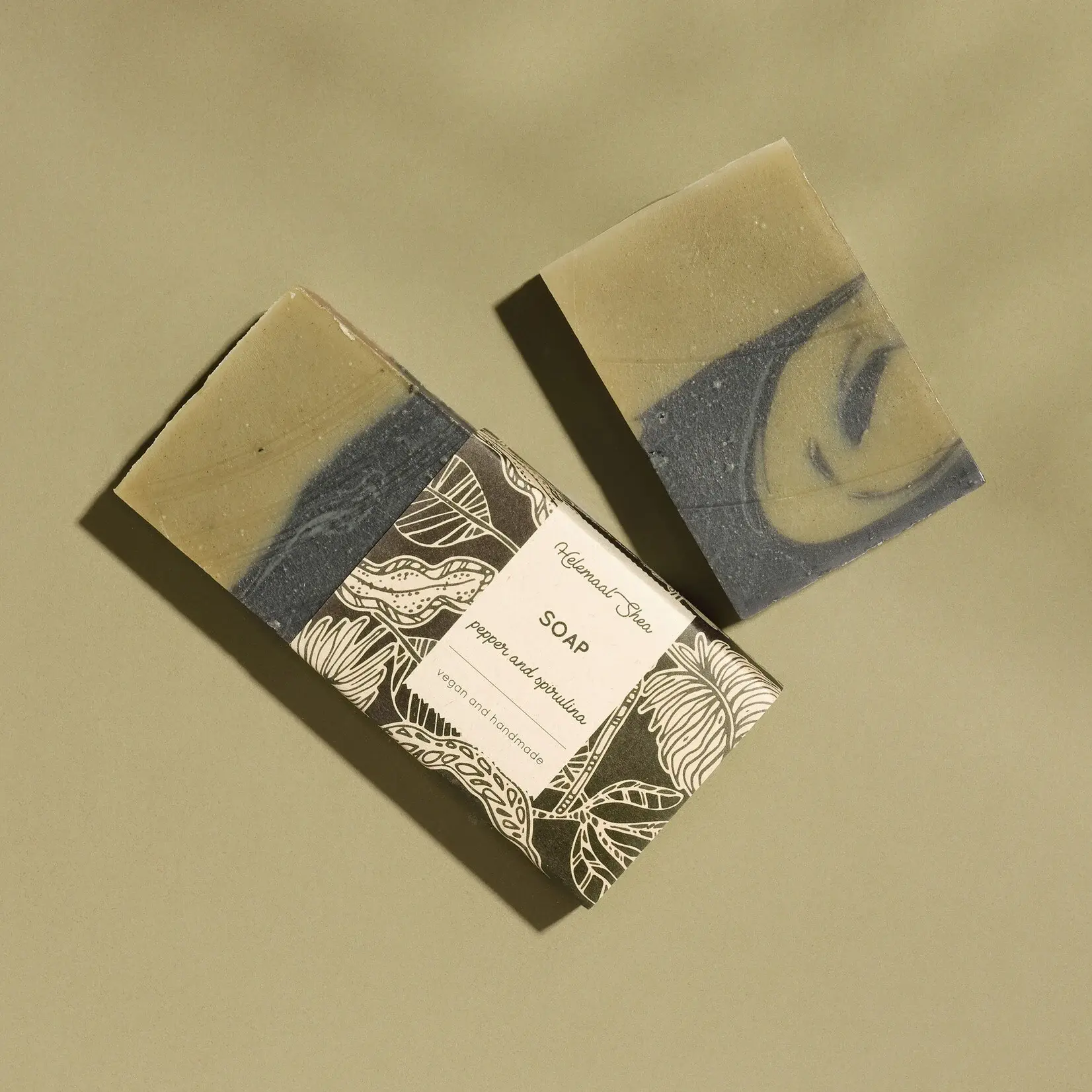 Helemaal Shea: Pepper and Spirulina soap (mini)