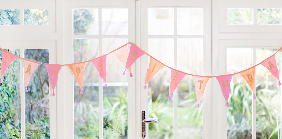 Thumbnail: Talking Tables - We Heart Birthdays Pink Happy Birthday Fabric Bunting