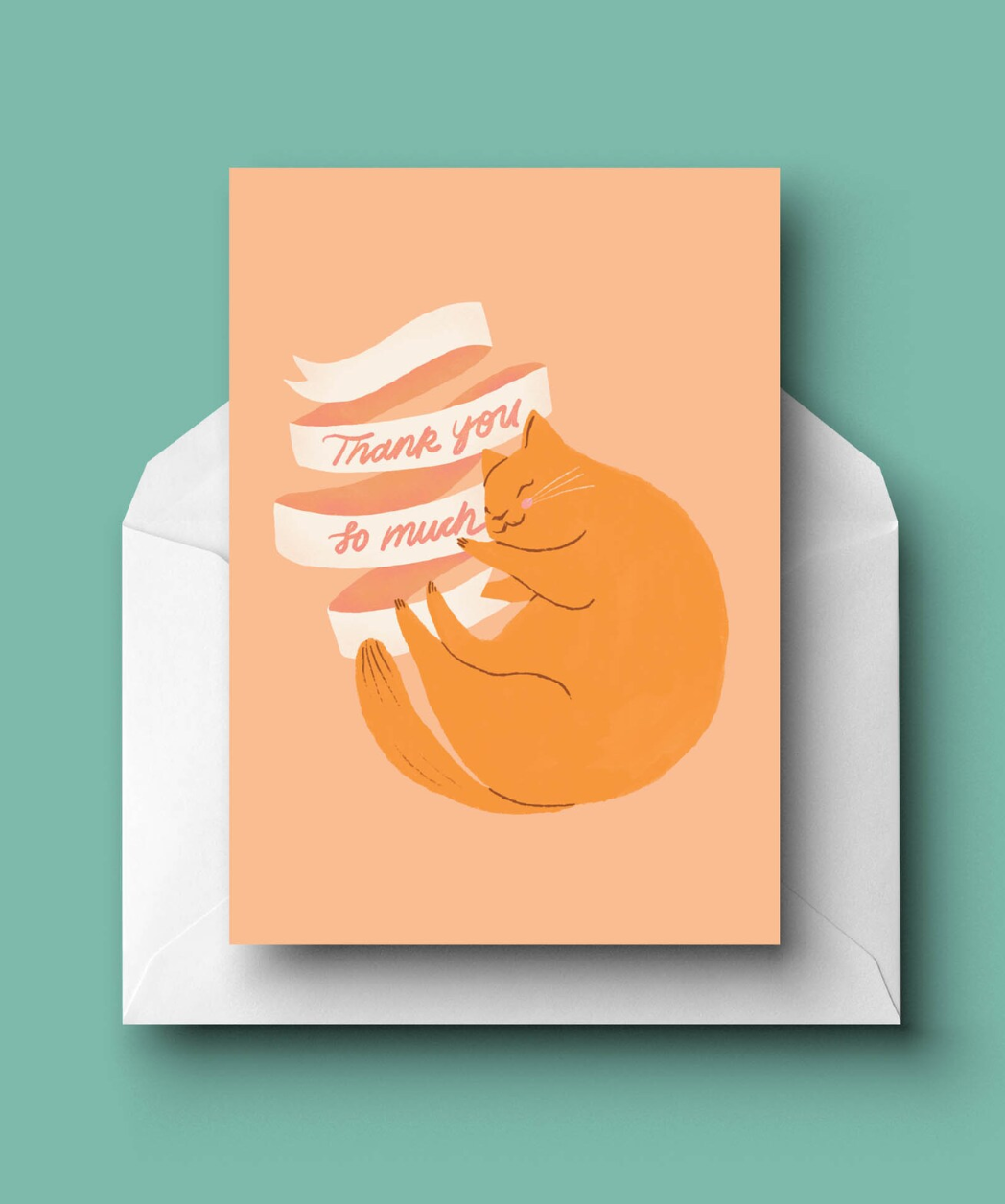 "THANK YOU SO MUCH!" Kitty Thank you card