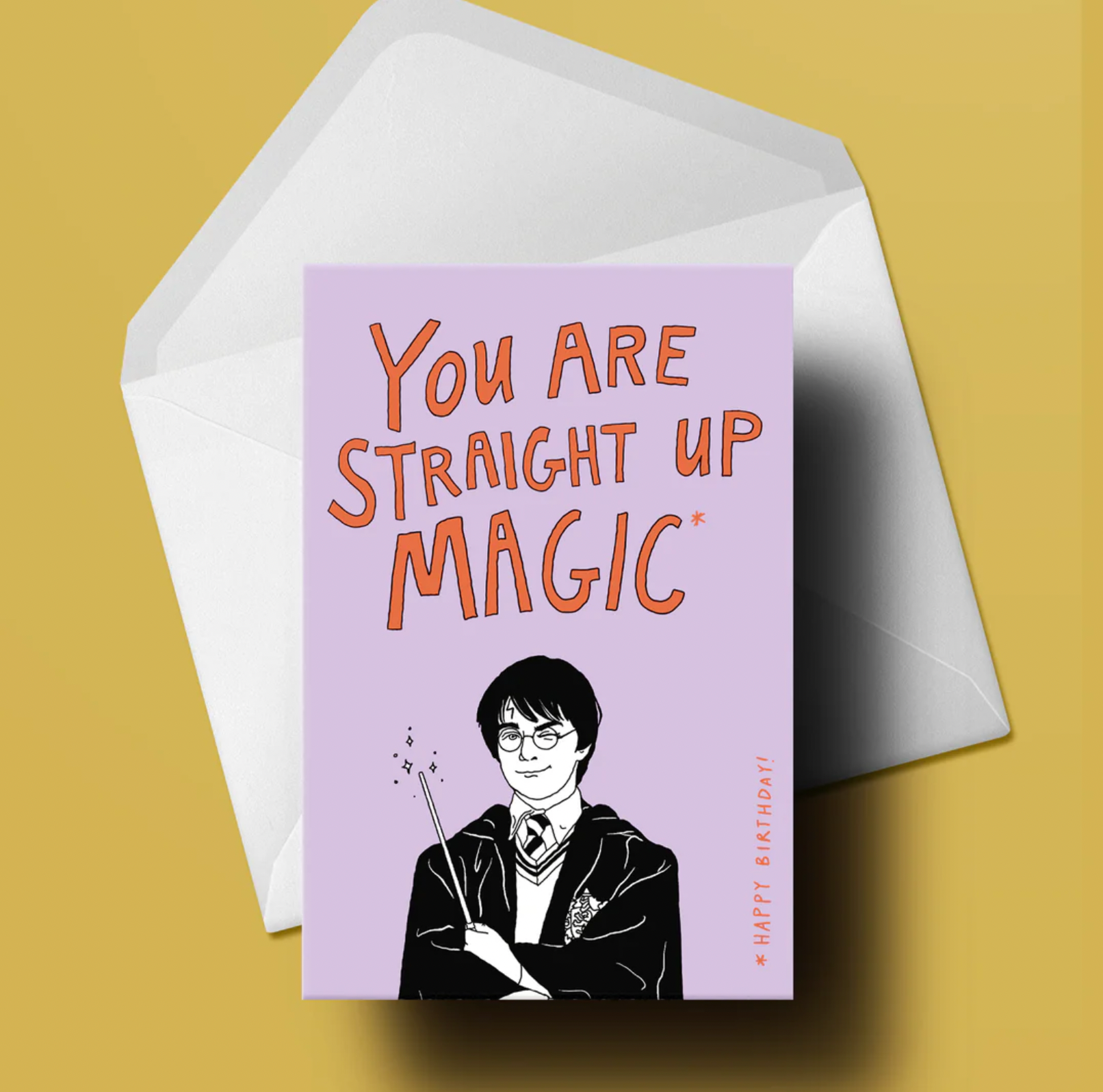 "STRAIGHT UP MAGIC" - The Harry Potter Edition Birthday card