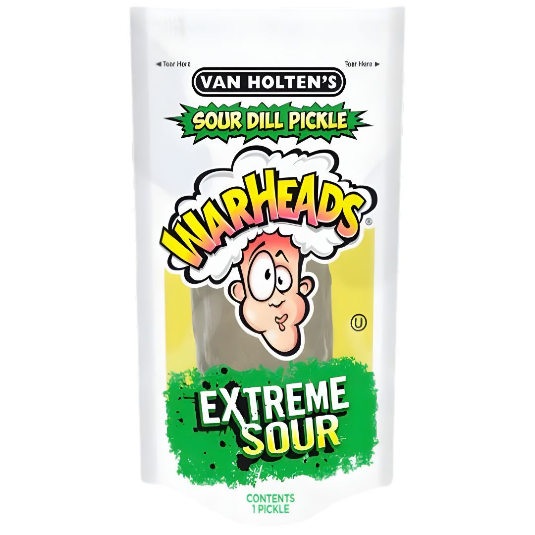 Van Holten’s Warheads Sour Dill Pickle 126g - Van Holten's Warheads Cornicho