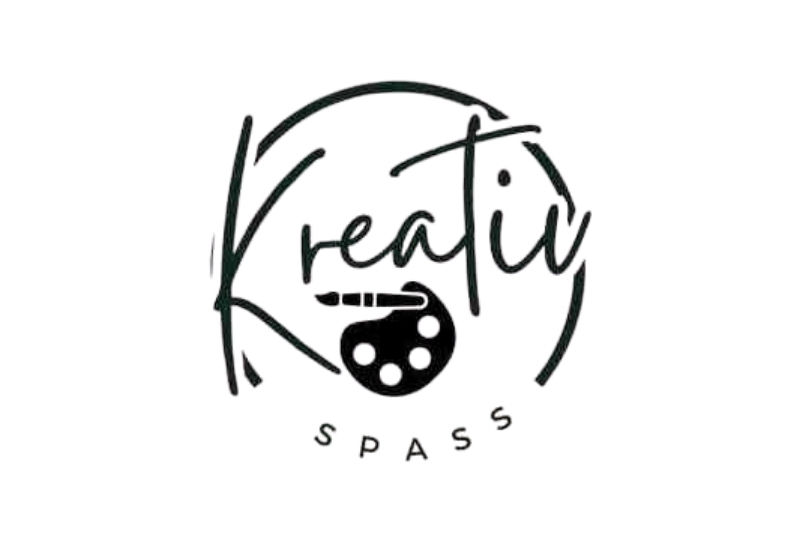 Logo von KreativSpass in schwarzer Schrift auf weißem Hintergrund.