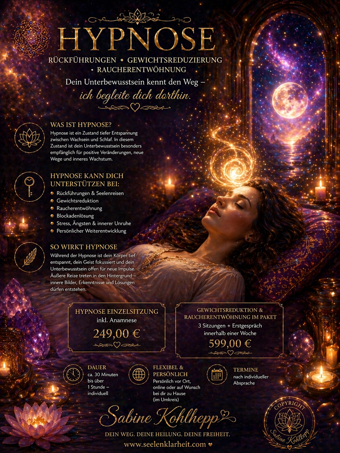 Hypnose Einzelsitzung incl. Anamnese