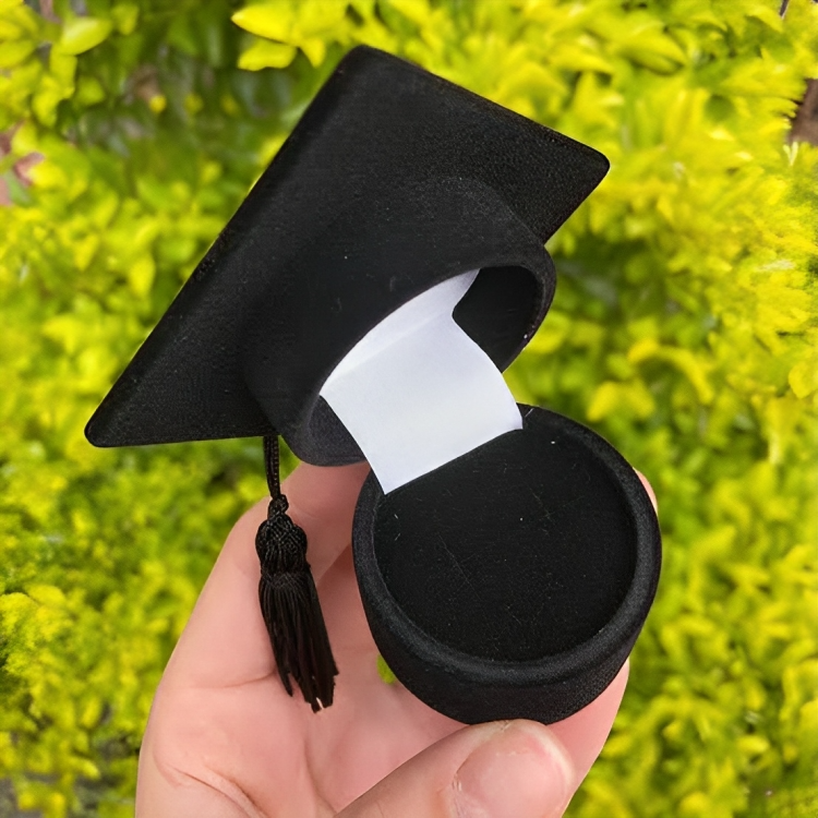 Miniatura: Anel Formatura em Prata Legítima 950  +Caixa Capelo