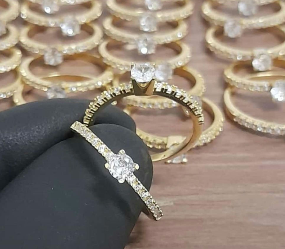 Miniatura: Par de Alianças Moeda Antiga 4mm Chanfrada Com Anel Califórnia
