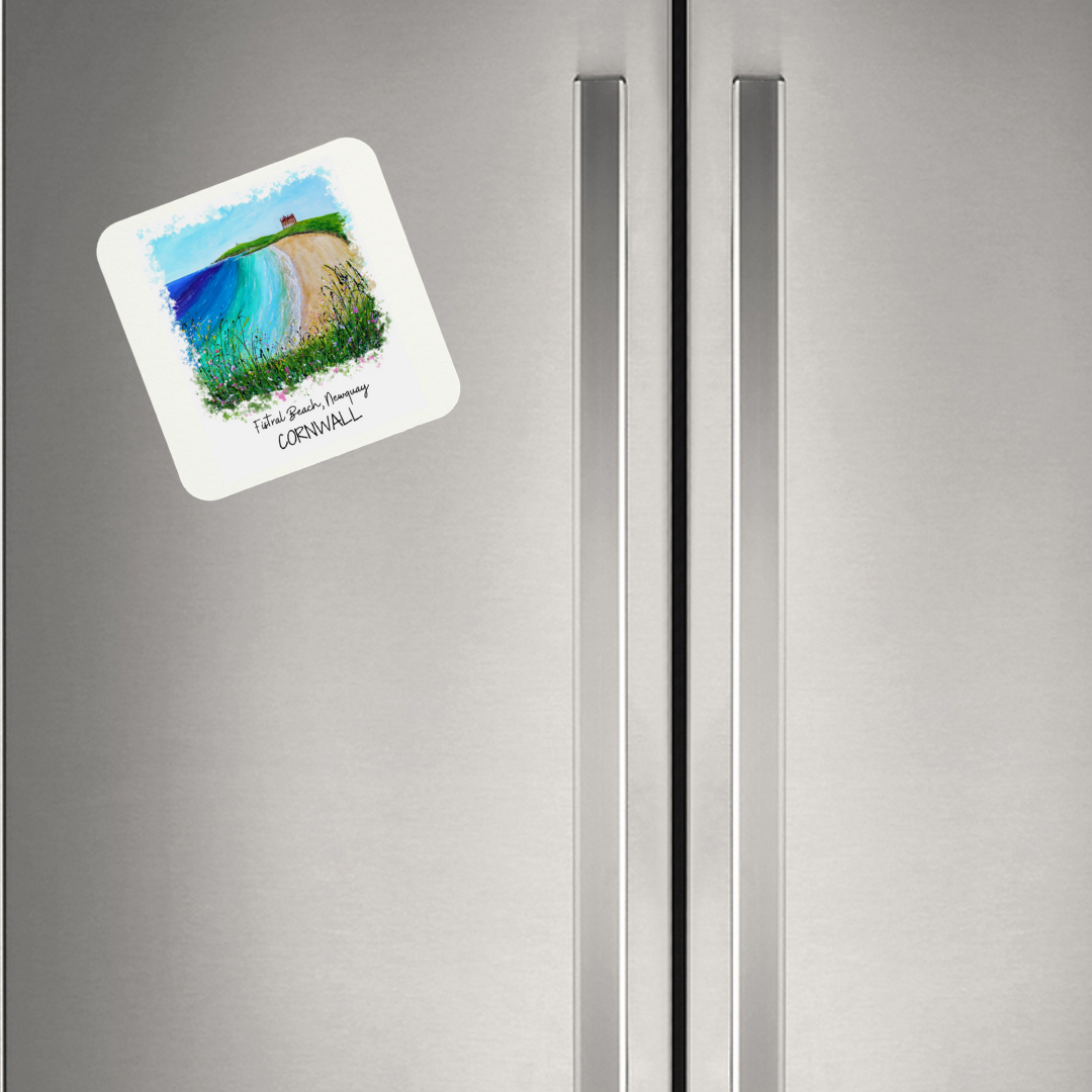 Art of Cornwall magnet, Fistral Beach, Newquay, Cornwall