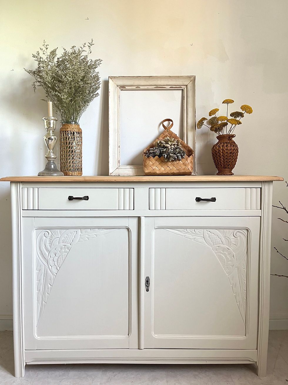 Miniature : Buffet Art Déco vintage beige 