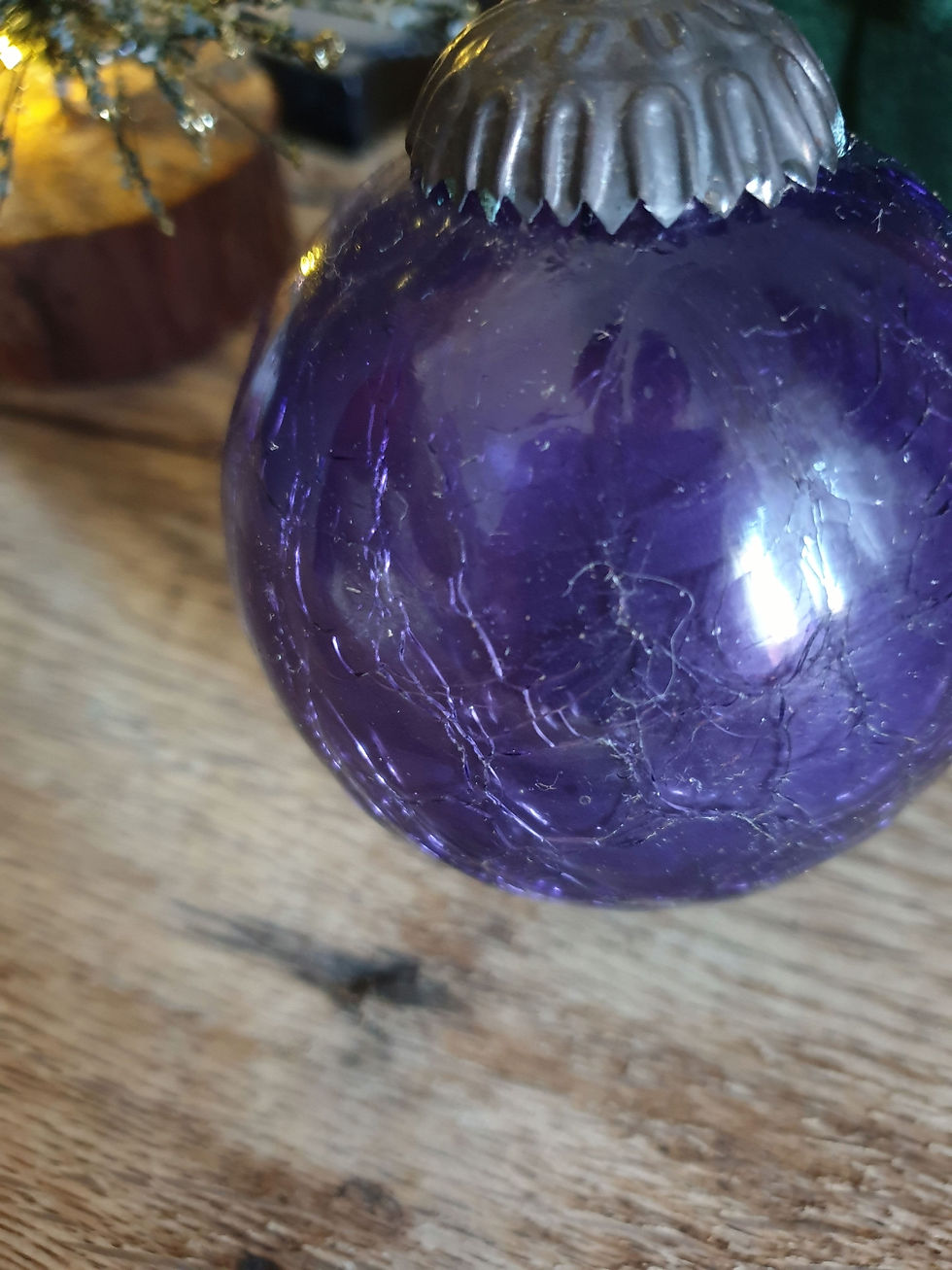 Miniature : Anciennes boules de Noël artisanales de luxe