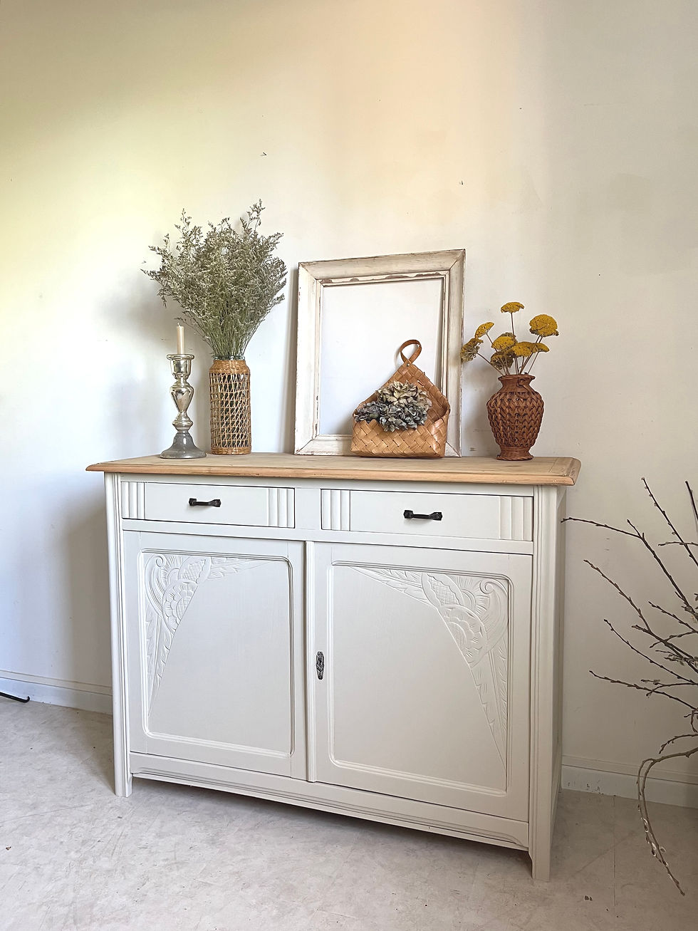 Miniature : Buffet Art Déco vintage beige 