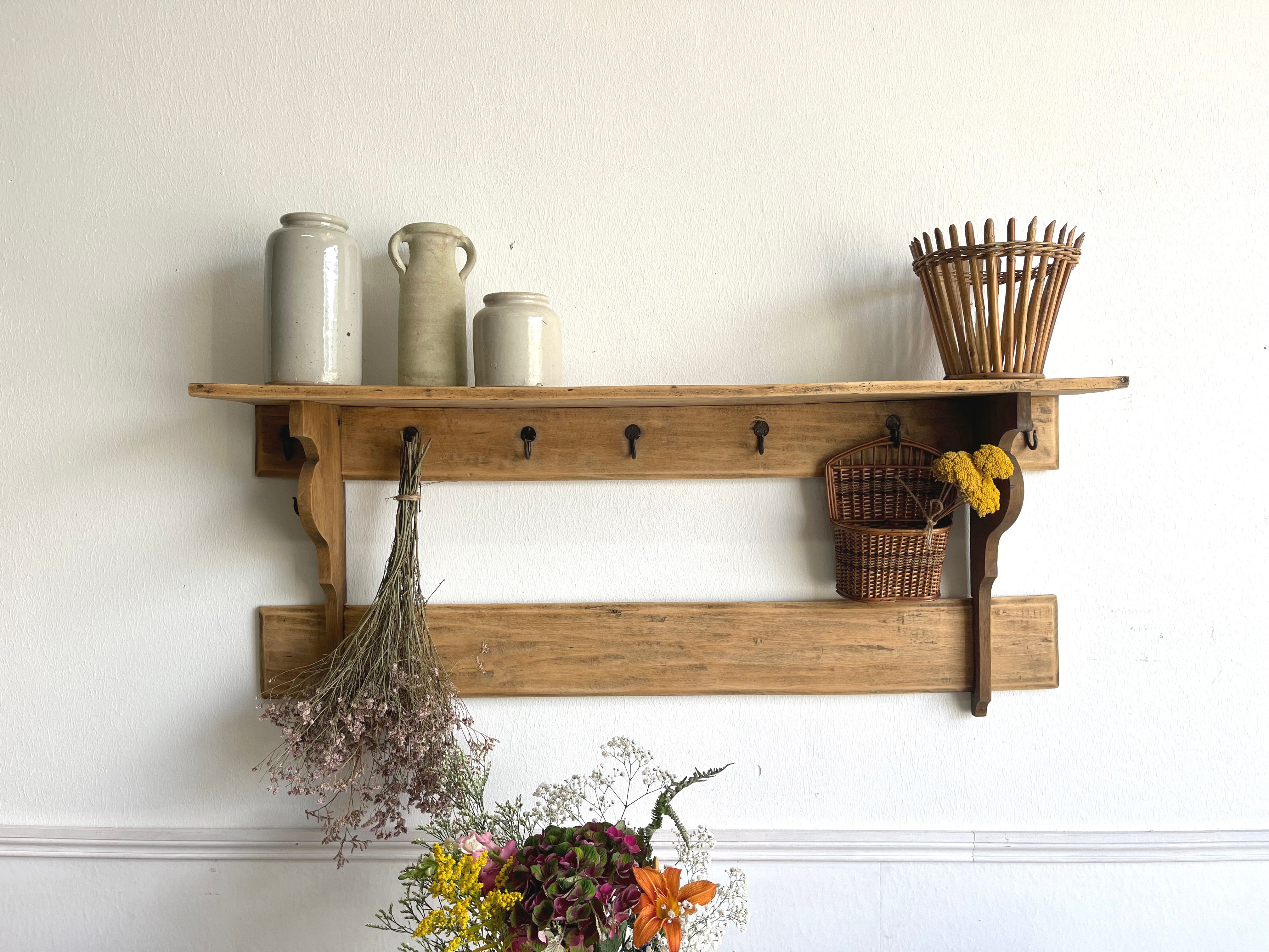 Ancienne étagère à casseroles fin XIXe