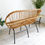 Miniature : Banquette en rotin vintage pieds métal