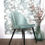 Miniature : 2 Chaises en velours bleu / vert pieds compas et