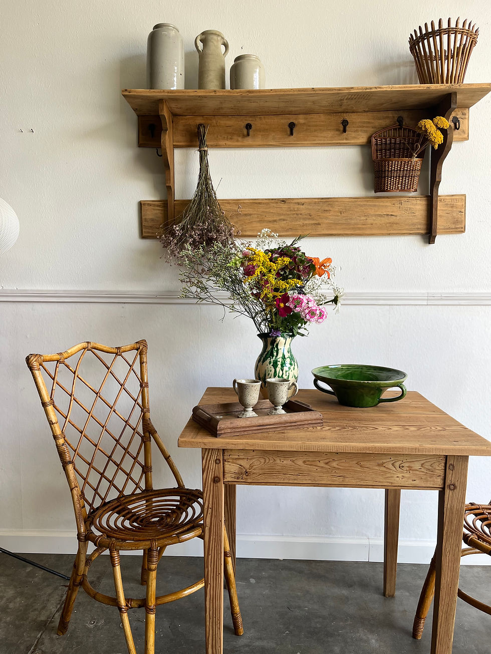 Miniature : Petit plateau en bois peint à la main