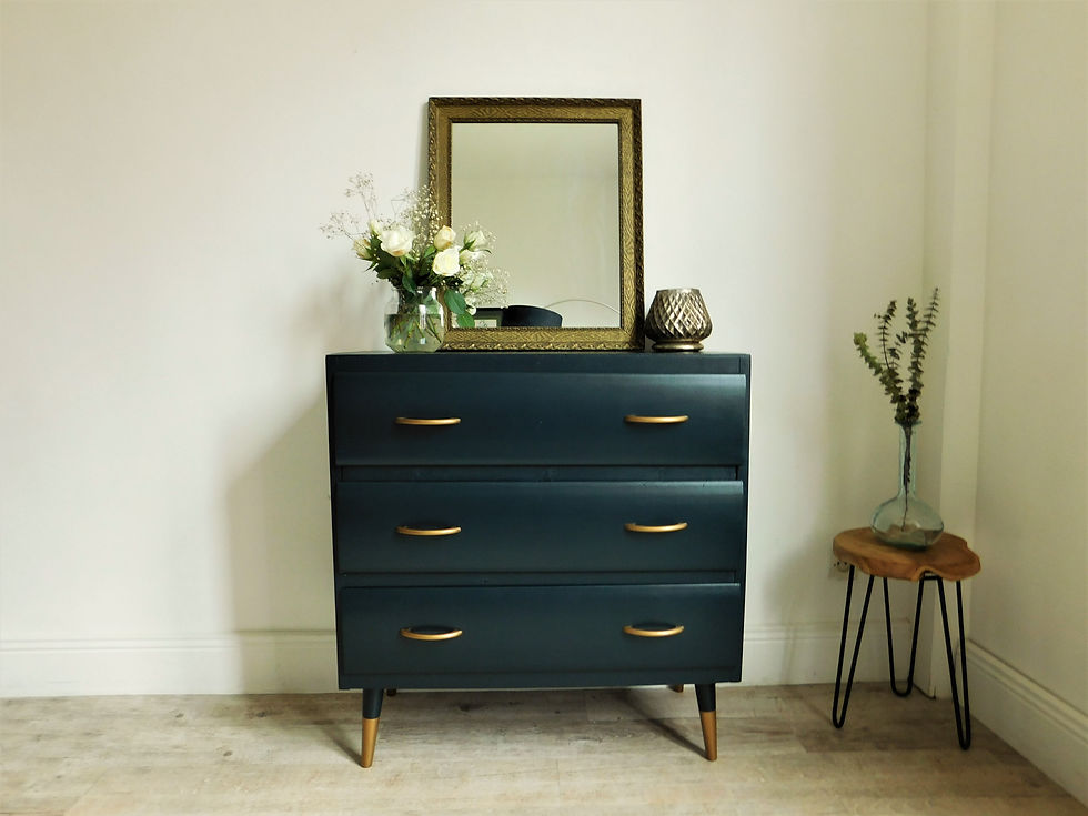 Miniature : Commode vintage"dark green" chic