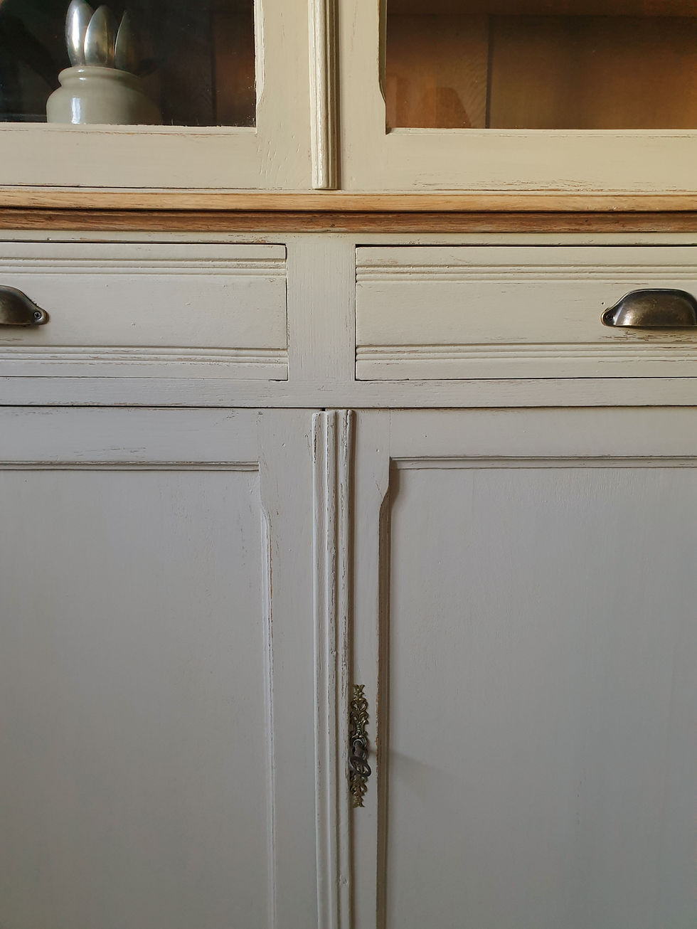 Miniature : Vaisselier 2 corps en chêne massif