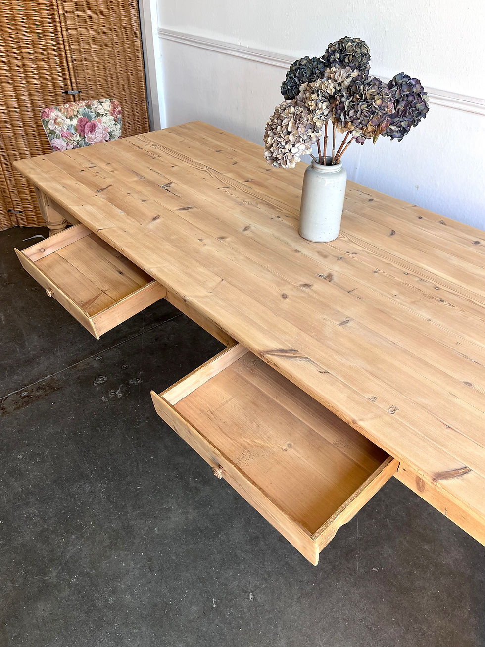 Miniature : Grande table ancienne en sapin 250 cm