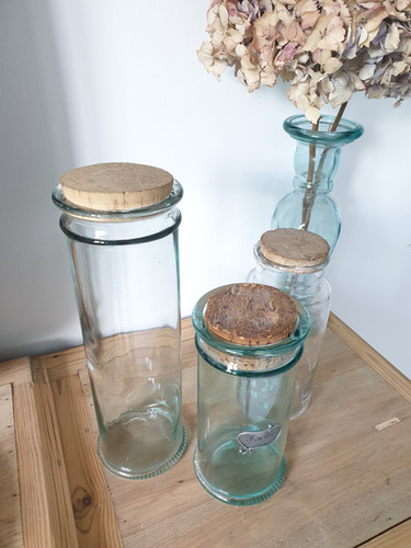 Bocal en verre avec bouchon en liège - 5,5cm - 60m Artyfetes Factory Bocal en verre avec bouchon en liège - 5,5cm - 60m Artyfetes Factory