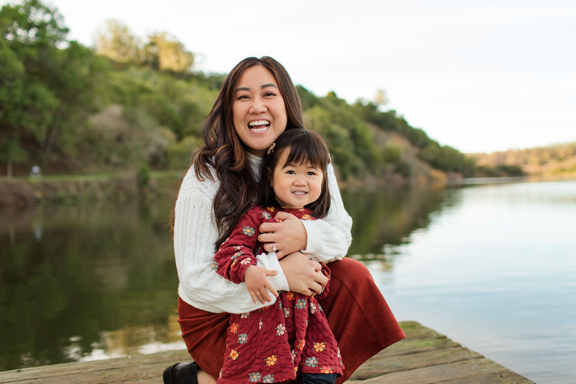 hkcreate bay area photography san jose photographers fall family legacy photoshoot photo session burgundy navy blue coral outfits joyful playful cute fun light and airy photography laughter lake chabot castro valley northern california