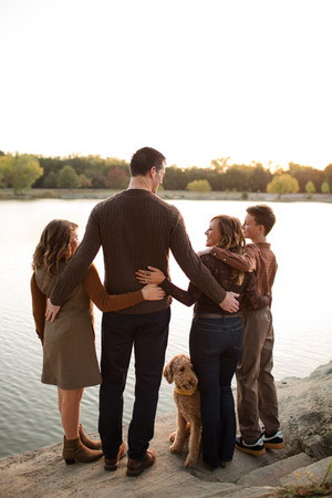 Hellyer County Park in San Jose fall family photoshoot with dog by Bay Area photographers HKCreate