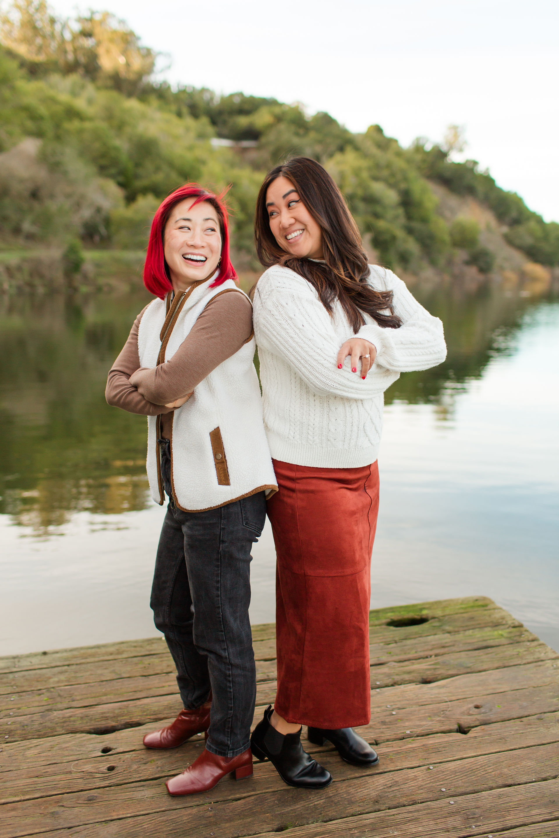 hkcreate bay area photography san jose photographers fall family legacy photoshoot photo session burgundy navy blue coral outfits joyful playful cute fun light and airy photography laughter lake chabot castro valley northern california