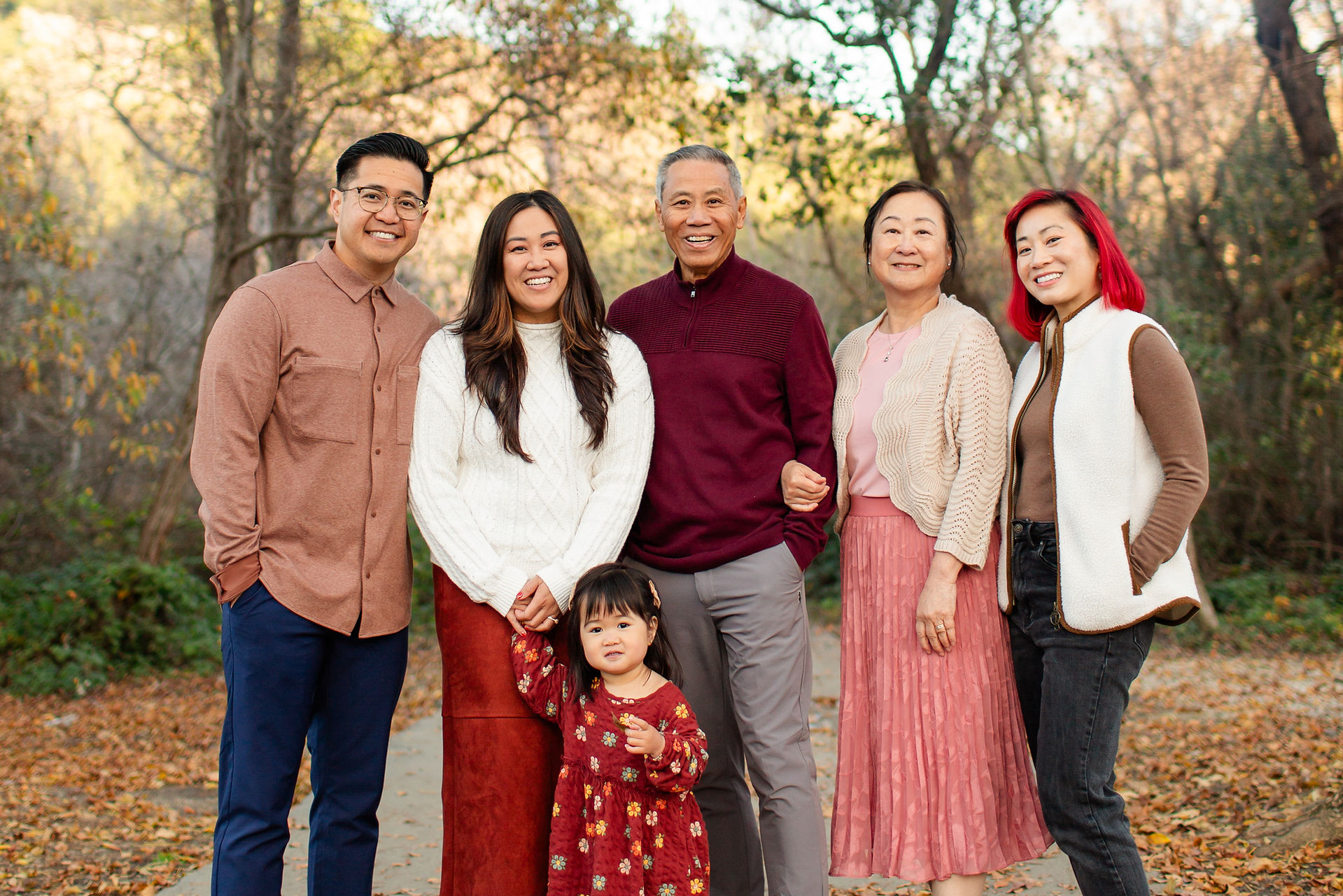 hkcreate bay area photography san jose photographers fall family legacy photoshoot photo session burgundy navy blue coral outfits joyful playful cute fun light and airy photography laughter lake chabot castro valley northern california