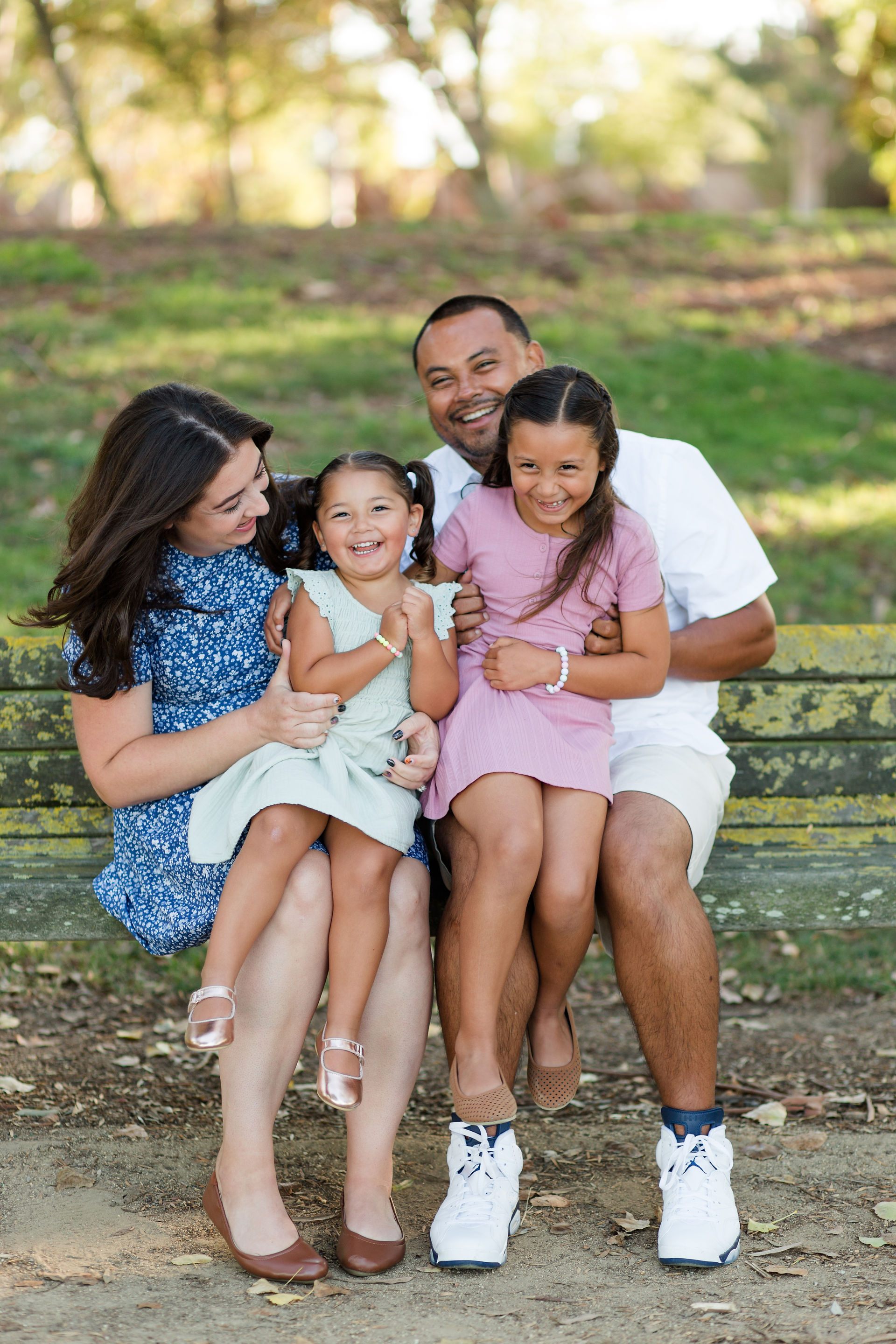 hkcreate hk create photography bay area family photographers san jose baylands park sunnyvale joyful light and airy family of four blue pink white aqua color scheme