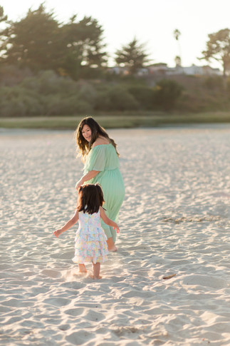 Natural Bridges State Beach, Santa Cruz Family of three photoshoot by HKCreate Bay Area Photographers