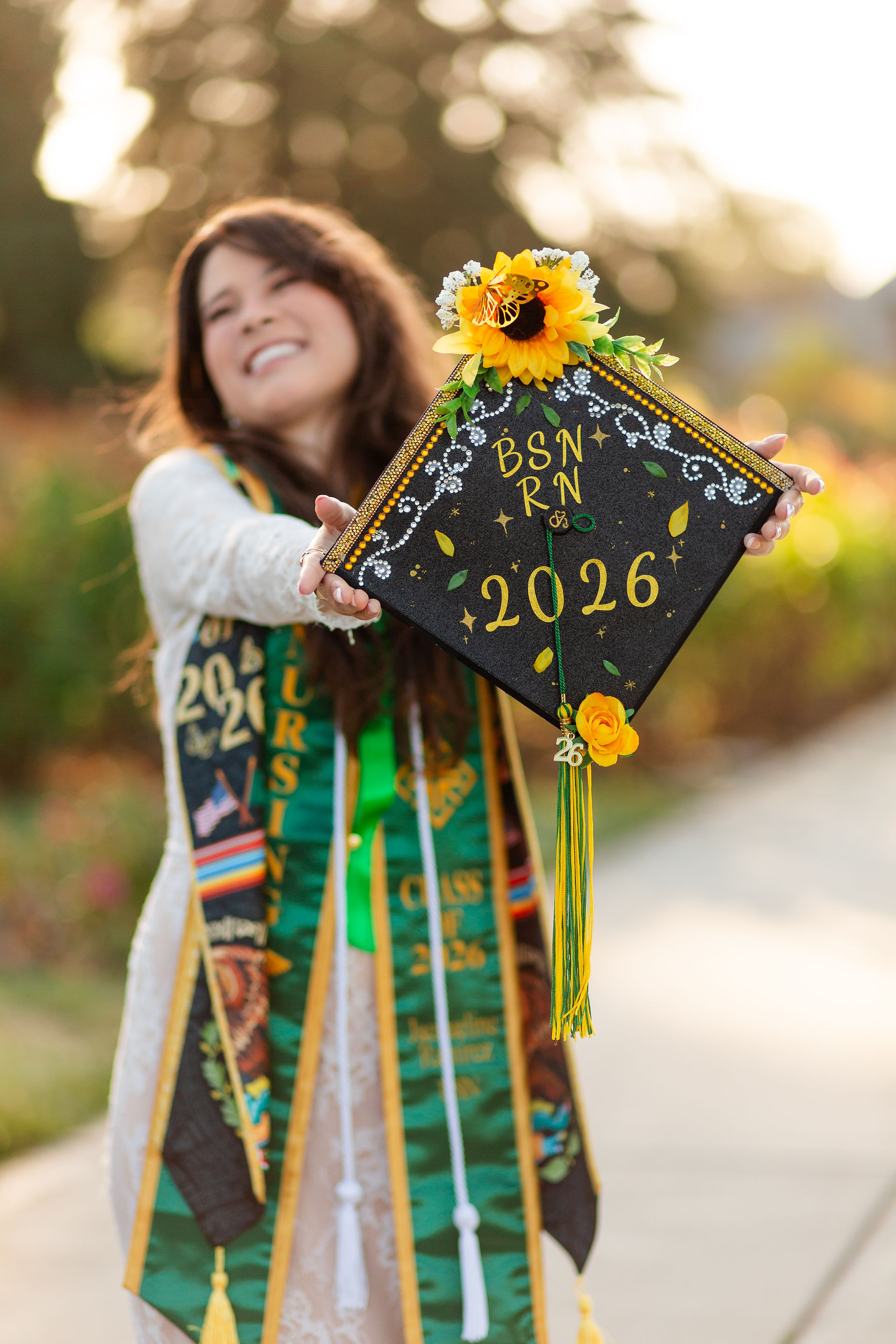 San Jose Municipal Rosegarden Golden Hour College Graduation Photoshoot by Bay Area Photographers HKCreate