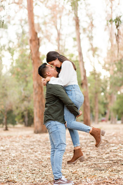 hk create hkcreate photographer photography bay area san jose couple engagement Arizona Cactus Garden Stanford Engagement Photoshoot green jacket jeans white shirt  eucalyptus grove trees