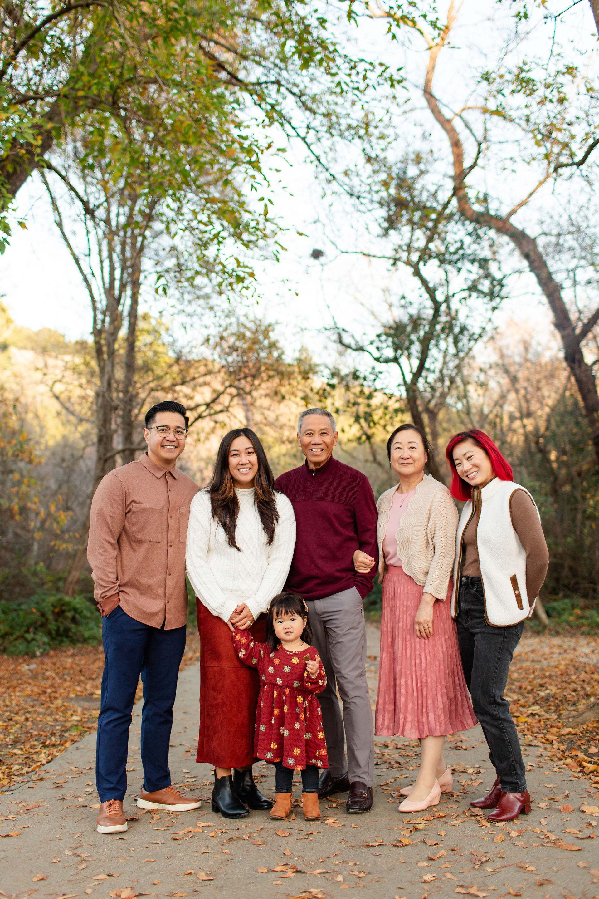 hkcreate bay area photography san jose photographers fall family legacy photoshoot photo session burgundy navy blue coral outfits joyful playful cute fun light and airy photography laughter lake chabot castro valley northern california