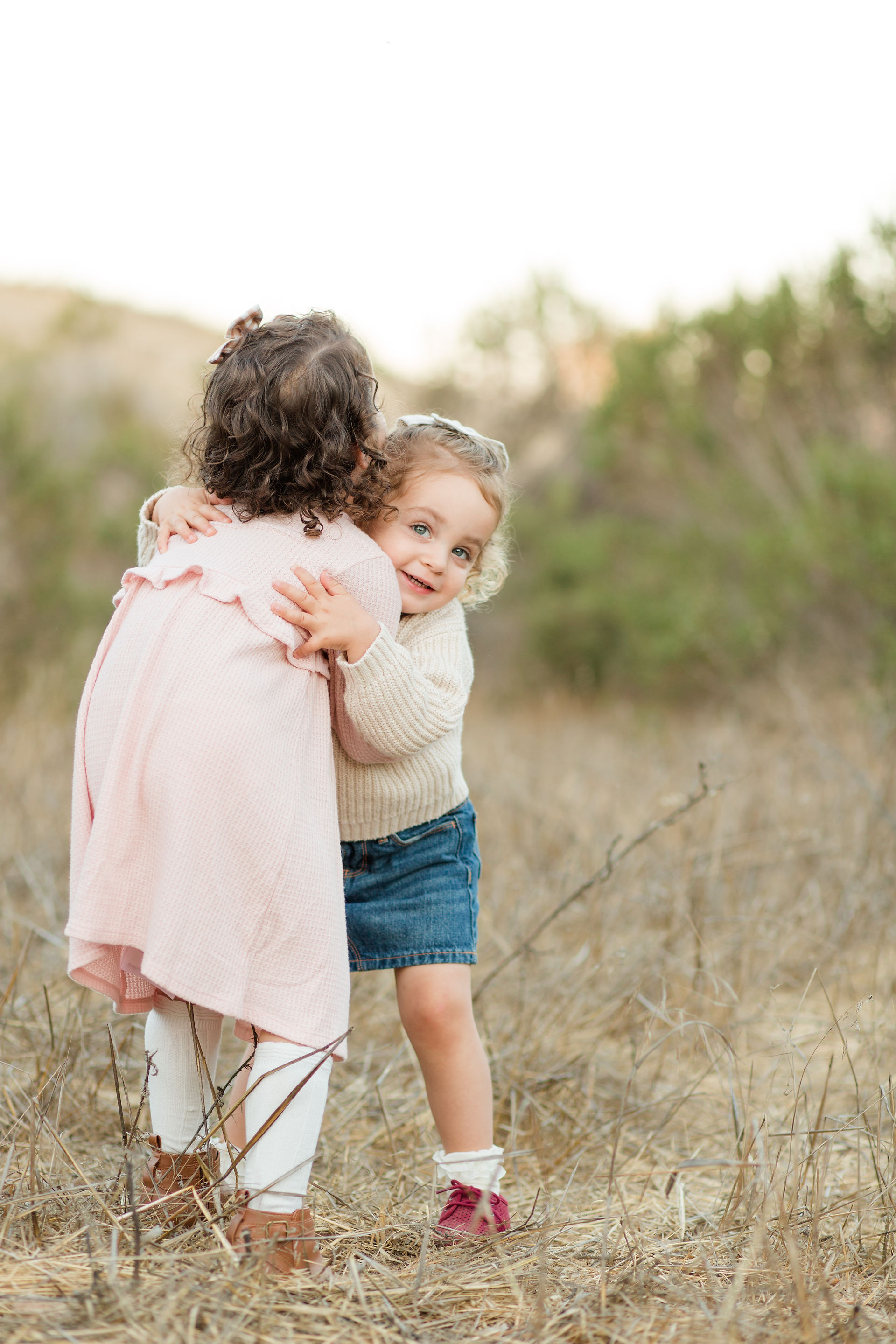 hkcreate hk create bay area photographers photography san jose guadalupe oak grove park holiday family session family of four sisters pink burgundy cream color scheme joyful light and airy sweet