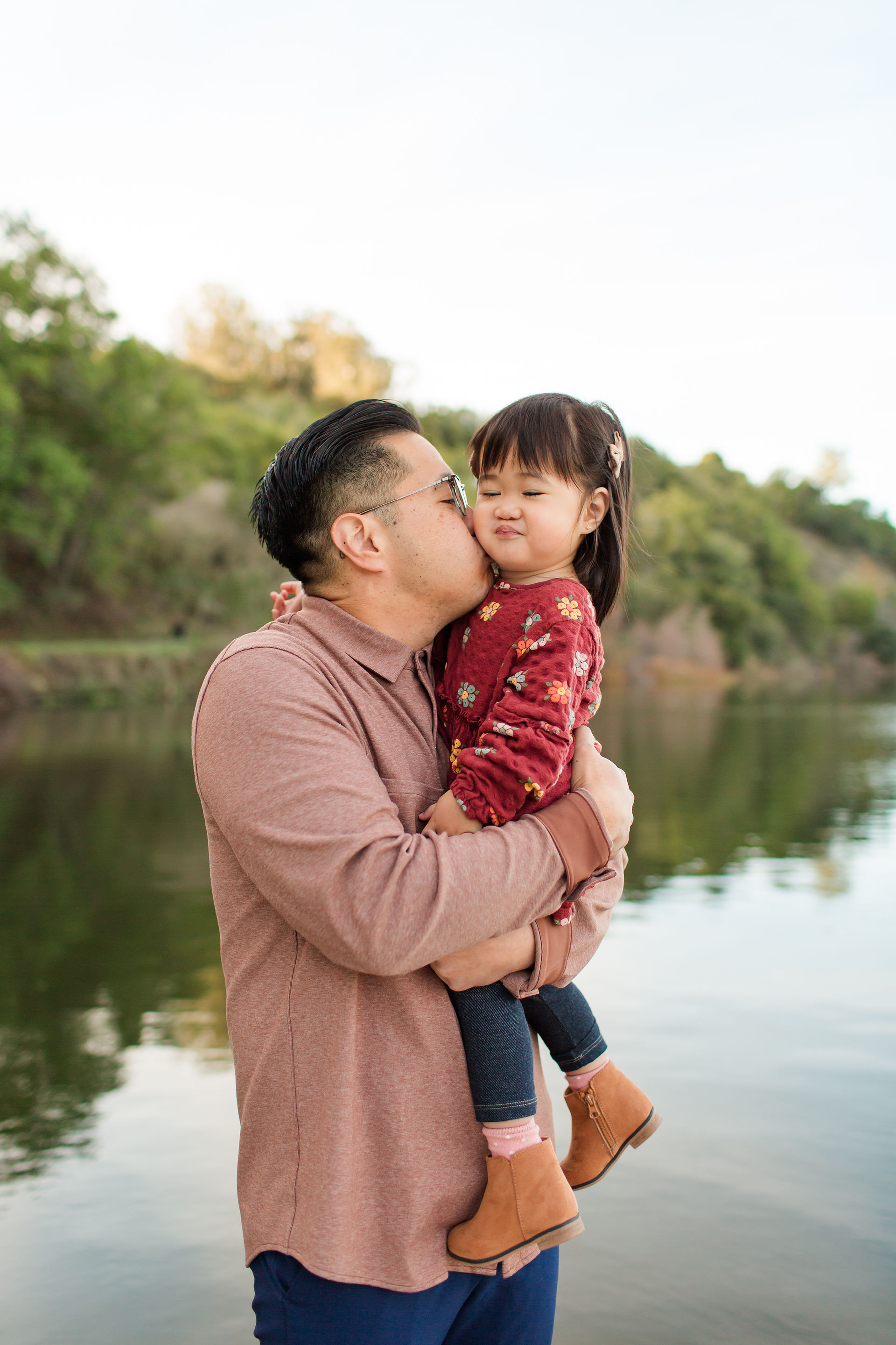 hkcreate bay area photography san jose photographers fall family legacy photoshoot photo session burgundy navy blue coral outfits joyful playful cute fun light and airy photography laughter lake chabot castro valley northern california