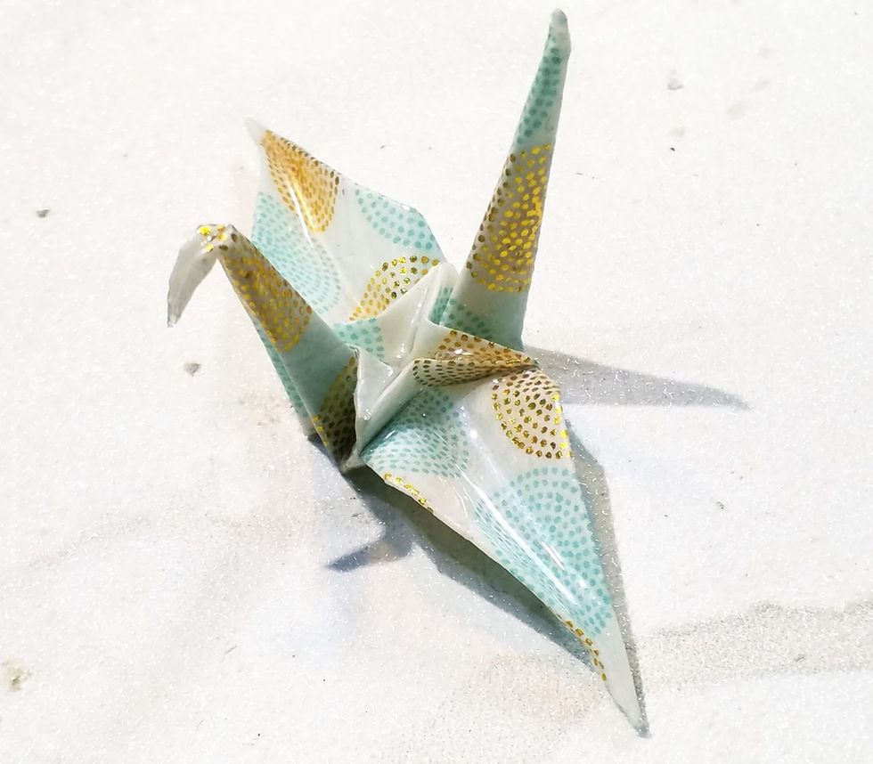 Porcelain Origami Star Crane G&G