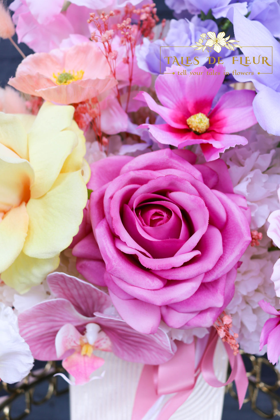 Thumbnail: lifelike flower adelaide, real-touch flower, fake flower adelaide , silk flower australia, bright colour flower arrangement