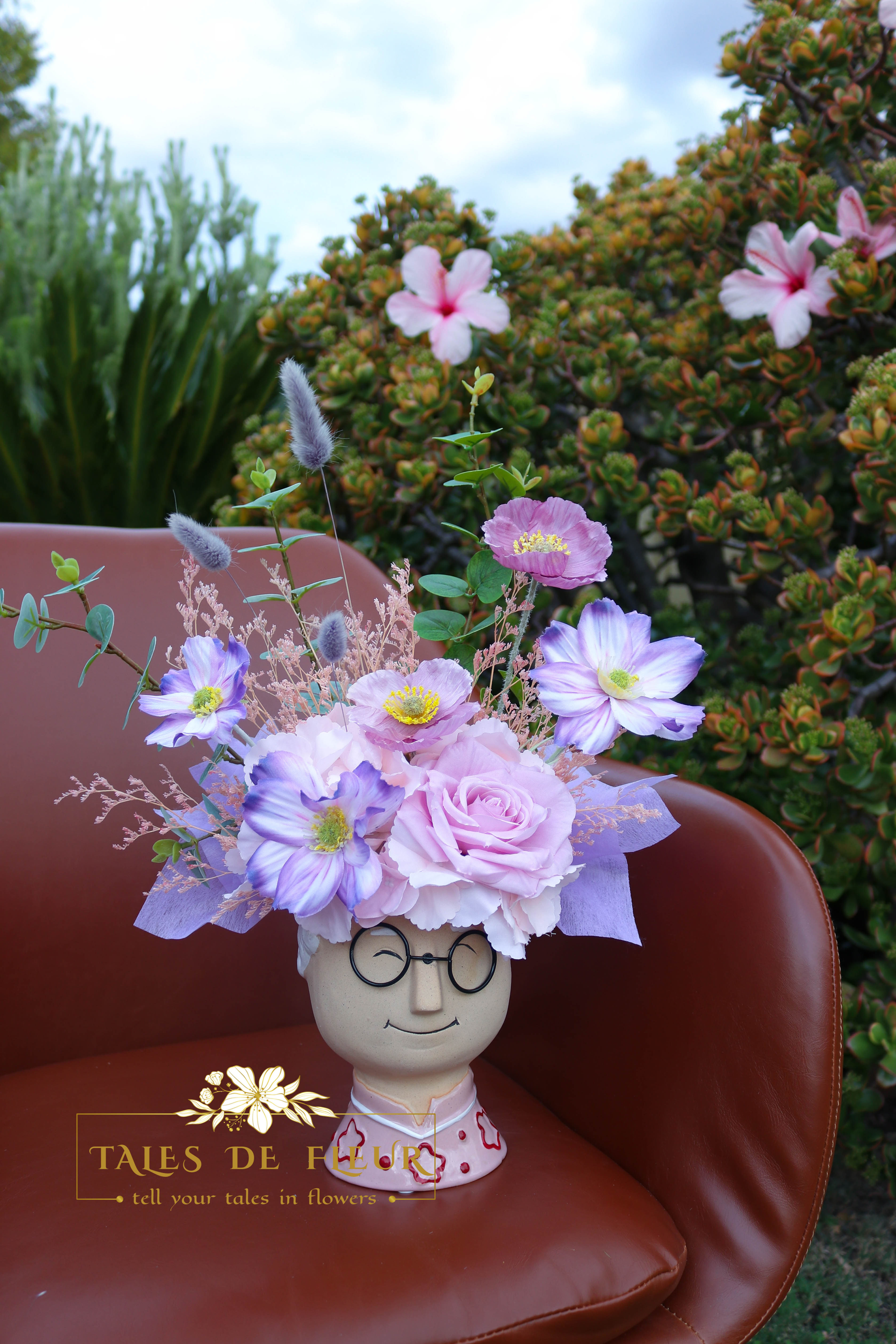 "Auntie Violet"_ Faux Flowers