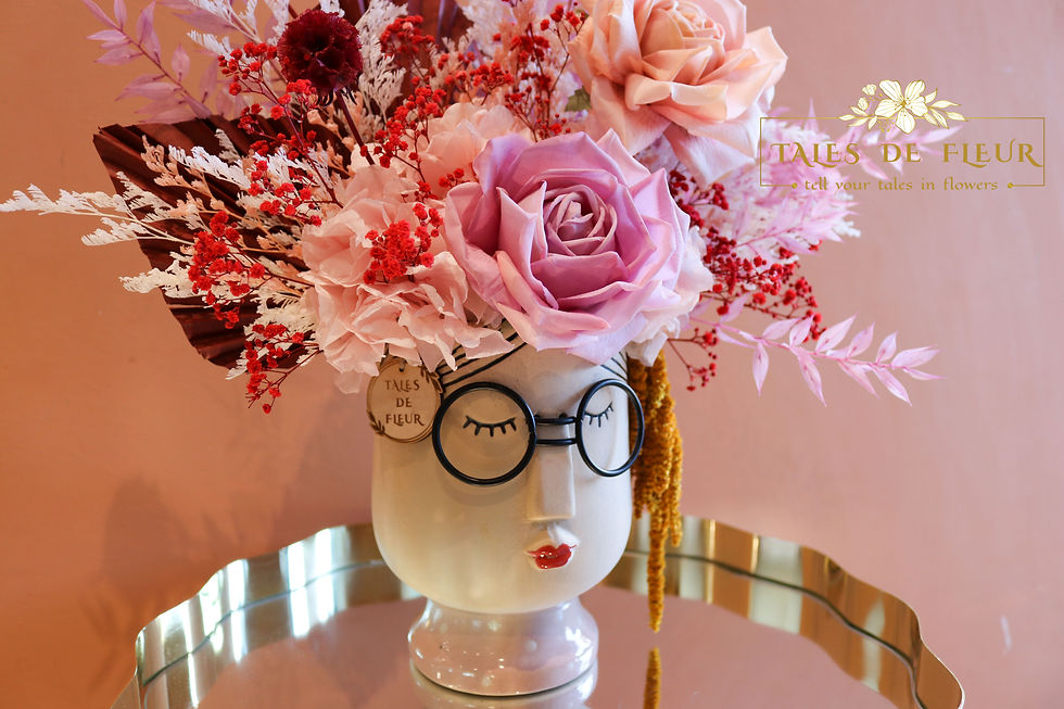 Thumbnail: Whimsical Wonder _ Deluxe Artificial Rose+ Preserved Flowers