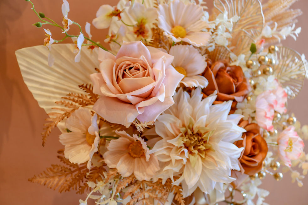 Thumbnail: "The Toffee Queen"_ Artificial Dahlia and Real-touch Silk Flowers