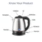Thumbnail: KENT VOGUE STAINLESS STEEL ELECTRIC KETTLE 1.23 LTR (16056)