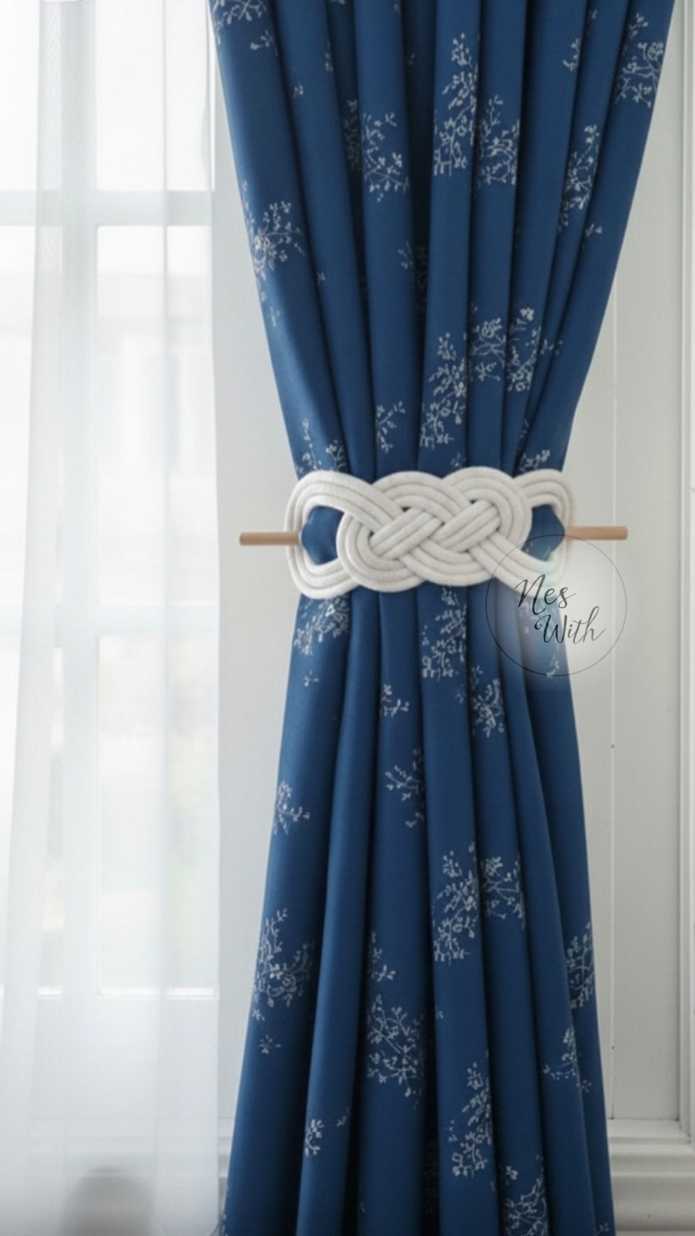 Küçük resim: 2 Adet Perde Aksesuarı - Beyaz