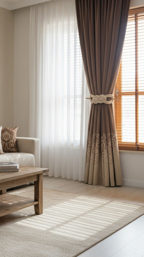 Küçük resim: 2 Adet Perde Aksesuarı - Açık Bej