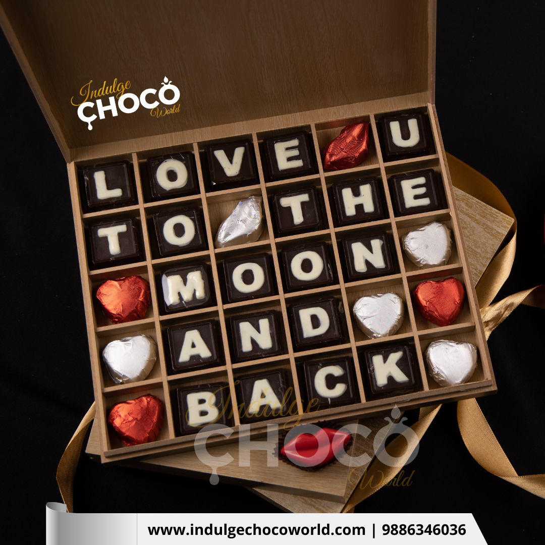 Valentine Edition | Custom Valentine Themed Chocolates in a Wooden Box