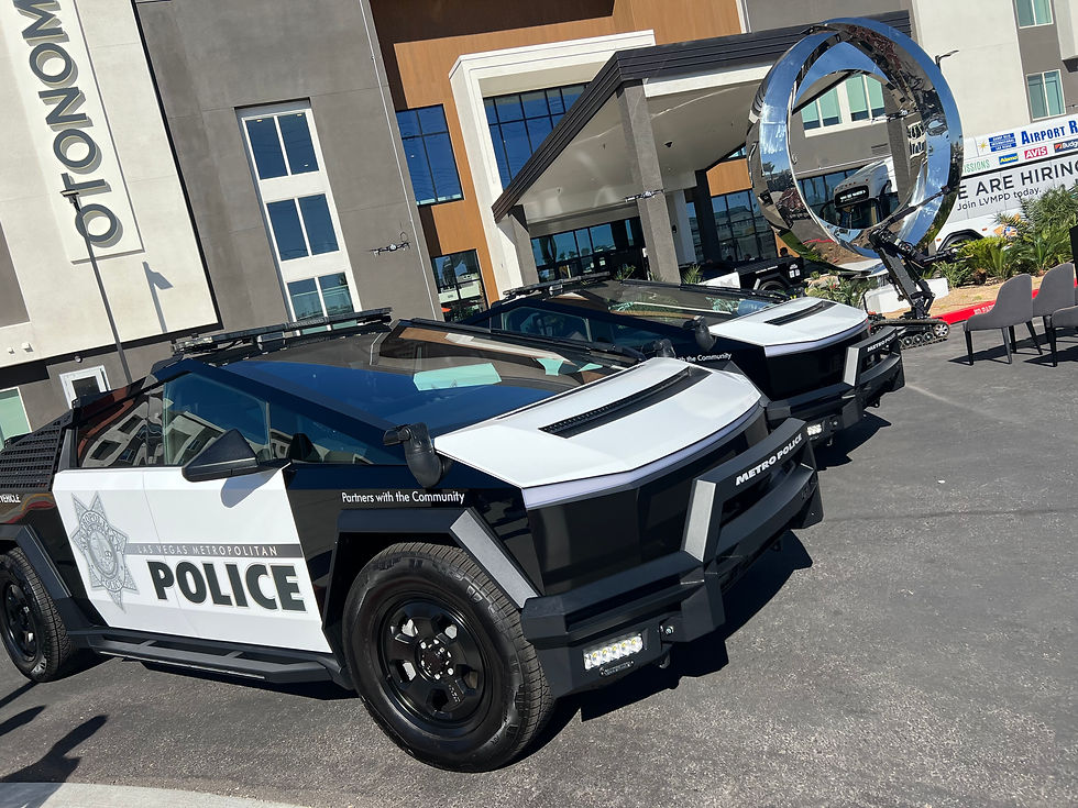 Expressas: Primeira frota policial com Tesla Cybertruck estreia em Las Vegas e marca nova era da segurança pública