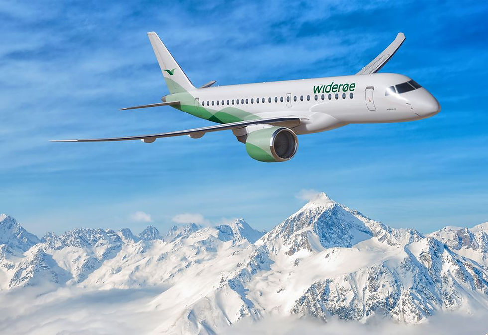 Embraer assina contrato com a Widerøe, da Noruega, para até 15 aeronaves E2